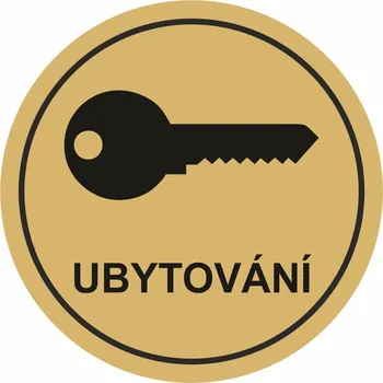 Speciální papír Ubytování - zlatá mat samolepící vinylová fólie 90x90 mm