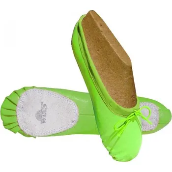 Baletní piškoty kožené zelená / velikost 27