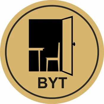 Speciální papír Byt - zlatá mat samolepící vinylová fólie 90x90 mm