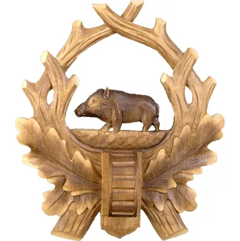 Obraz Dřevo Novák podložka pod trofej řezbovaná, Černá zvěř č. 138 Barva: přírodní,