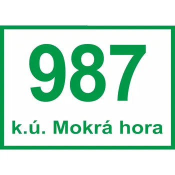 Značení Číslo evidenční - Brno plast 3 mm 280 x 200 mm