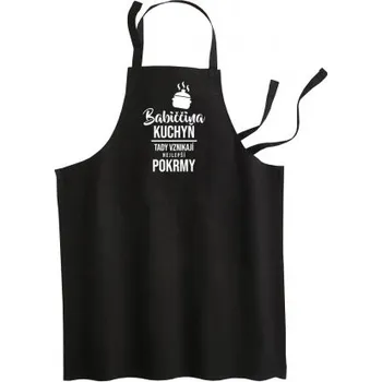 Žertovný předmět Babiččina kuchyň - tady vznikají nejlepší pokrmy - zástěra- Tričkový.cz