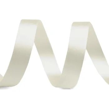 Atlasová stuha oboulící šíře 15 mm, barva 241 krémová nejsvět.