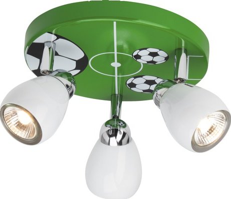 LED stropní svítidlo Brilliant Soccer GU10 3x2,5 W 3x300 lm 3000 K motiv fotbal