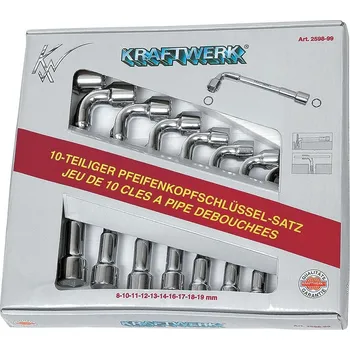 Ruční nářadí KRAFTWERKTOOLS Sada klíčů úhlových 8-19mm 6/12-hran 10ks