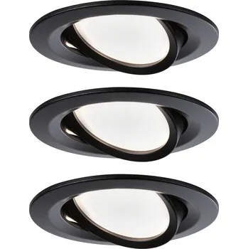Venkovní osvětlení Paulmann 94471 LED Coin Nova round, kulatá bodovka v černé úpravě, 3x6,5W LED 2700K, prům.8,4cm