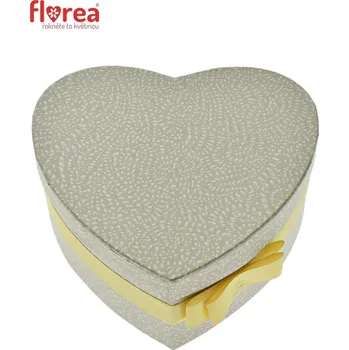 Dárková krabička Dárková krabička Florea heart champagne mini 15x8cm