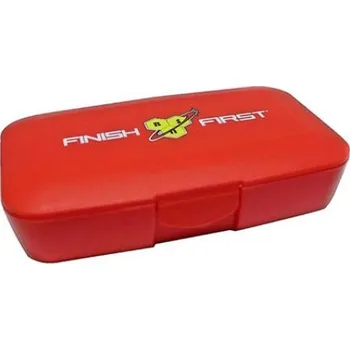 Dávkovač léků BSN Pill Box Finish First 5 přihrádek červený