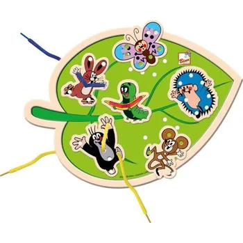 Hračka pro nejmenší Bino Šití list - Krtek