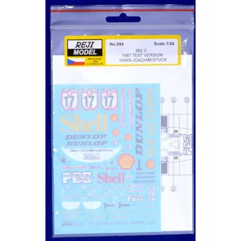 Plastikový model Reji model 1/24 Porsche 962C 1987 Test Version H.J.Stuck