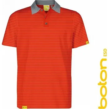 ESD Pracovní polokošile CHAMEO BOTON ESD, červená CHP-003-ESD