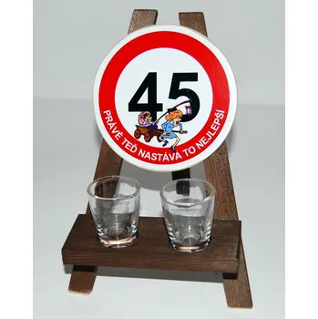 Žertovný předmět Stojan s panáky k výročí narození