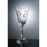 Bohemia Crystal Sklenice na víno 185 ml dekor ELEGANCE, 6 ks (Ručně broušené skleničky)