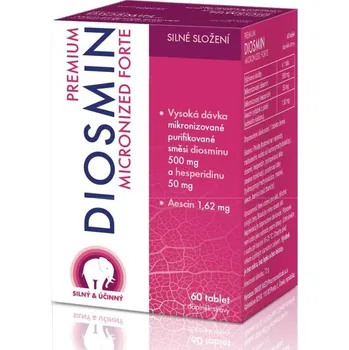 Lék na srdce, cévy a krev SWISS MED Pharmaceuticals Diosmin Premium Micronized Forte 60 tbl.