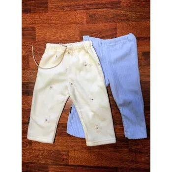 Tepláky fleece 86, velikost 86, Barva smetanová, Složení materiálu 100%polyester