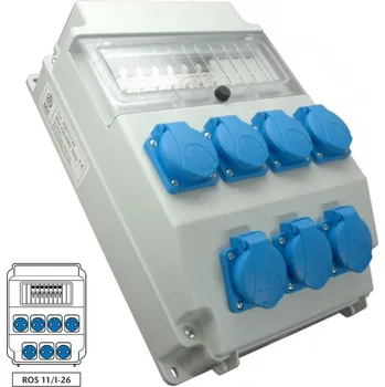 Rozvaděč Zásuvková rozvodnice ROS 11/I-26 7x230V, jištěná, IP54 (SEZ ROS 11/I-26)