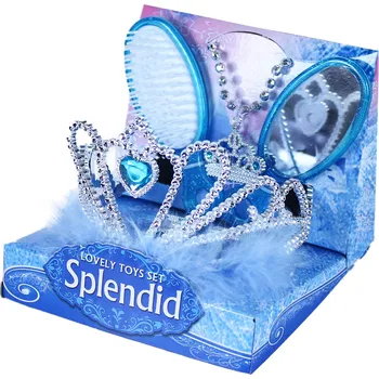 Karnevalový doplněk Rappa Sada pro princezny s korunkou modrá