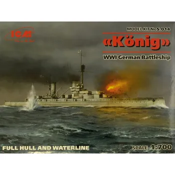Plastikový model 1:700 König WWI German Battleship
