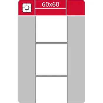 Samolepící etiketa Etikety na kotouči 60x60mm, TTR, 2000 etiket role