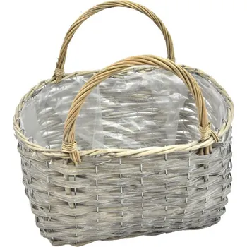 Květináč Vingo Obal na květináč - šedá taška Rozměry (cm): 40x31, v. 24, s uchy 39