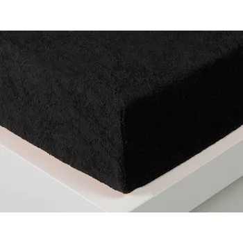 Prostěradlo Froté prostěradlo černé 180x200x15