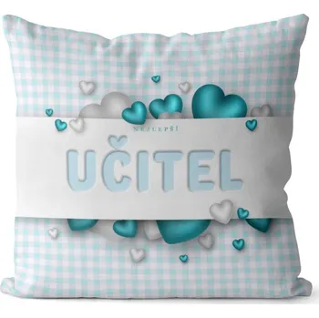 Dekorativní polštářek Polštář Nejlepší učitel (Velikost: 40 x 40 cm)