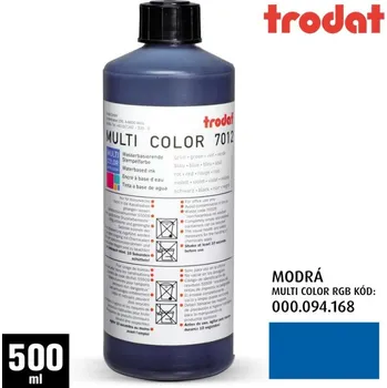 Razítková poduška Univerzální razítková barva Trodat 7012, 500ml, modrá