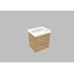 Krajcar LX-Luxury Koupelnová skříňka s keramickým umyvadlem 80x46x65 cm, LX80 Barva: Ořech pacifik