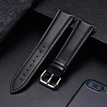 MůjMiBand.cz Řemínek z pravé kůže pro chytré hodinky 20mm Barva: černá