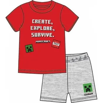 Chlapecké pyžamo Fashion UK Pyžamo krátký rukáv MINECRAFT CREATE bavlna 152 cm