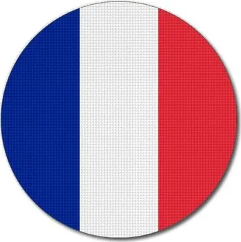 Vlajka Pelisport Francouzská vlajka kulatá tisk ø 45 mm