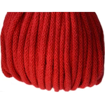 Příze Šnůra oděvní Ø 5mm BAVLNA, barva 148 Červená
