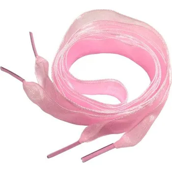 Tkaničky do bot Saténové stuhové tkaničky do bot, jeden pár - Světle růžové, 120 cm