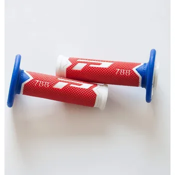 PROGRIP gripy PG788 OFF ROAD (22+25mm, délka 115mm) barva bílá/červená/modrá (trojdílné) (788-226) (PG788/21)