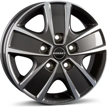 Alu kolo Alu disk Borbet CWG 6x16, 5x118, 71.1, ET68 mistral anthracite polished
