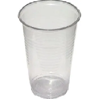 Jednorázové nádobí Kelímek plastový 0, 3 lt.transparentní, přebal po 100 ks