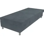 Válenda šedá 200 × 90 cm pružinová na nohách