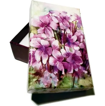 Dárková krabička Krabička fialky - 80x50x25mm