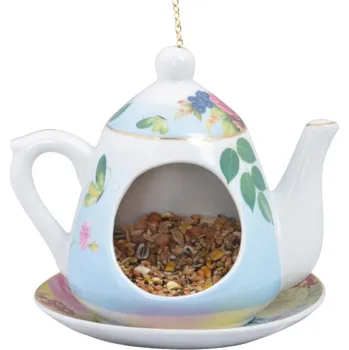 Krmítko pro ptáka Závěsné krmítko pro ptáky konvička modrá