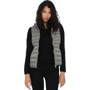 Dámská vesta vesta ONLY Newtahoe Quilted Waistcoat Otw - Silver XS