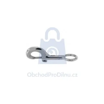 karabina Karabina s pevným okem, poniklovaná 26 mm popruhová - hobby balení, balení 1 ks