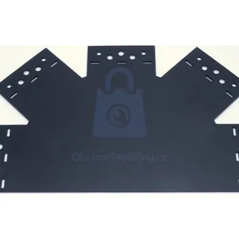 Tesařské kování Spojka pětiramenná plochá štítová SDLPC, černá 315 x 200 x 85 x 2,5 - hobby balení, balení 1 ks