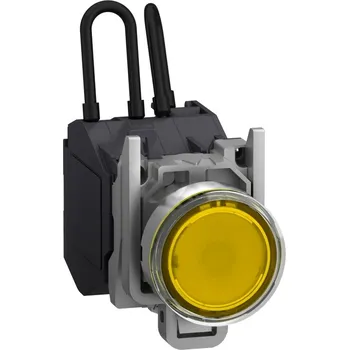 vypínač a zásuvka XB4BW25BM5GEX Ovládač stiskací prosvětlení do prostř. s nebezp. Výbuchu, Test, 24…240V, Oranžová, Schneider Electric