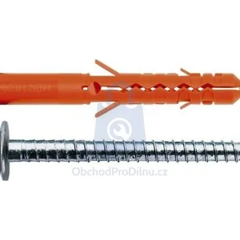 Hmoždinka Hmoždinka nylonová konstrukční MBRK-STB do betonu se šestihranným vrutem a límcem, Mungo 10 x 60 - hobby balení, balení 1 ks