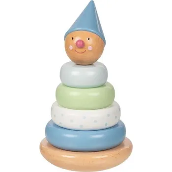 Dřevěná hračka Skládačka s kroužky - Houpací panáček Lifestyle modrá (Goki) - Akce