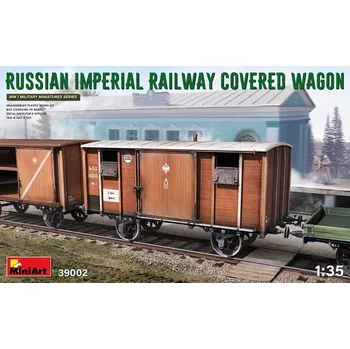 Plastikový model 1:35 Russian Imperial Railway Covered Wagon