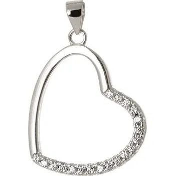 Přívěsek Stříbrný přívěšek srdce se zirkony AGH264
