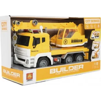 autíčko Teddies Stavební stroj jeřáb 30 cm 