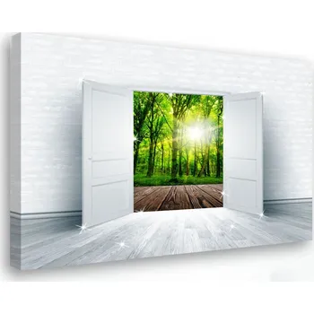 Malvis ® Obraz na zeď - výhled do lesa Velikost: 90x60 cm