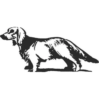 Samolepicí dekorace na vozidlo SI0113005B - Lovecký pes - 100 x 45 mm doleva